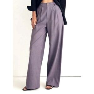 Madewell Purple Harlow Wide Leg Trousers Sz 18W